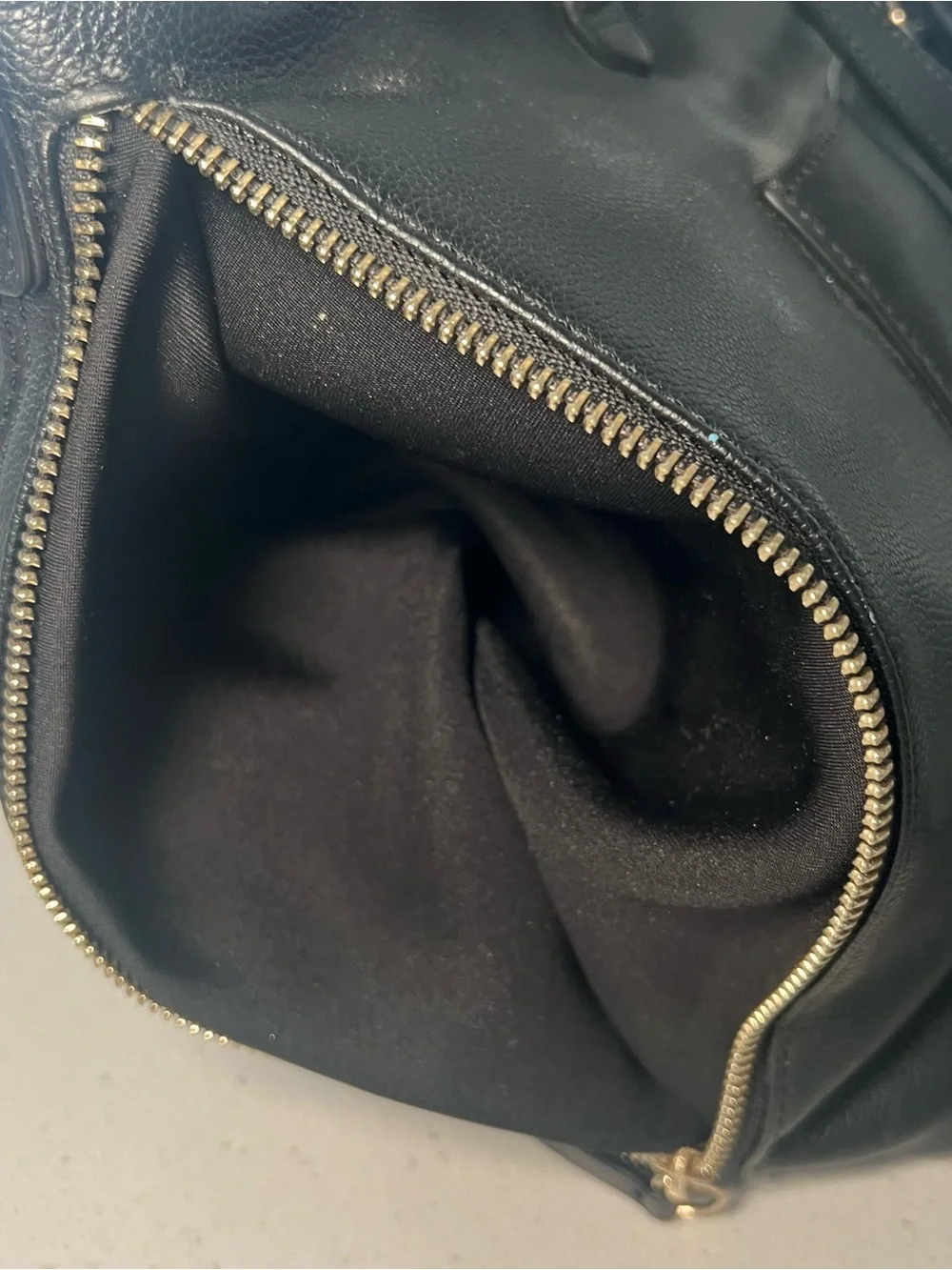 MINA BAIE Black Leather Diaper Tote Crossbody Backpack Bag